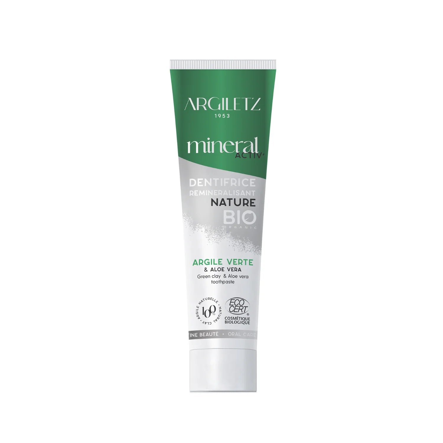 Dentifrice  Argile verte & aloe vera  Sans huiles essentielles ni de parfums